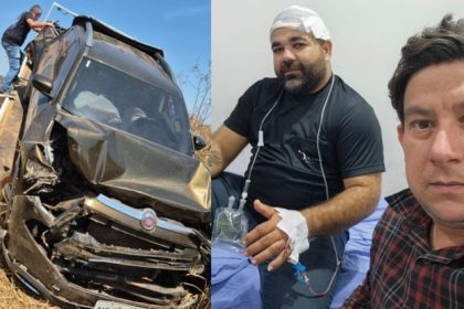 Acidente na RO-205 caminhão atinge veículo da Manaim Colchões em Cujubim