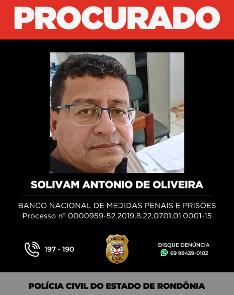 Machadinho do Oeste Polícia Civil busca foragido investigado por estupro de vulnerável