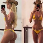 “nas-sextas-usamos-amarelo”:-yasmin-brunet-posa-de-biquini-e-arranca-elogios