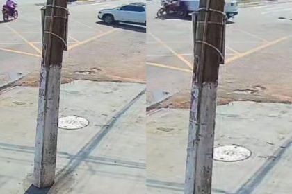 camera-flagra-momento-que-motociclista-morre-ao-colidir-com-caminhonete-em-ro
